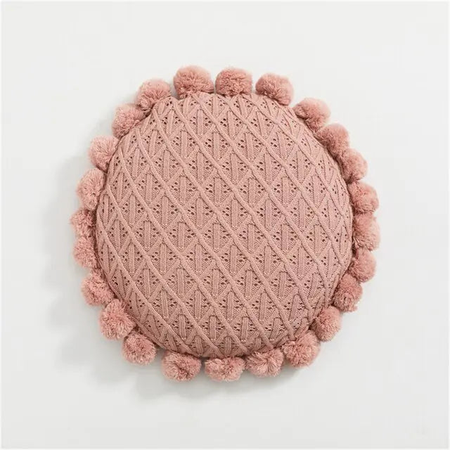 Round Knitted Cushion