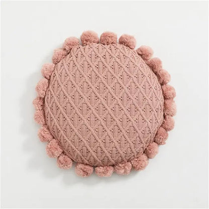 Round Knitted Cushion