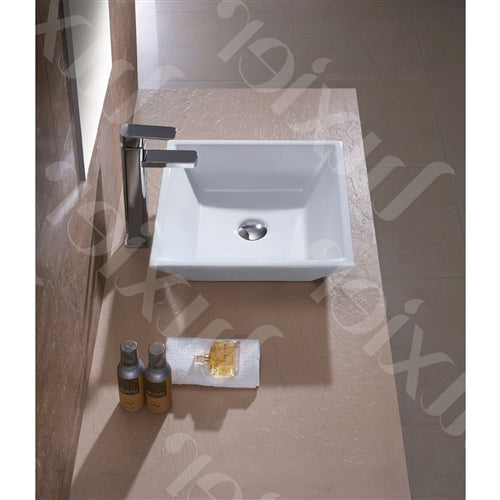 Contemporary White Ceramic Porcelain Vessel Bathroom Vanity Sink