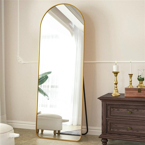 Gold Large Full Length Rounded Mirror