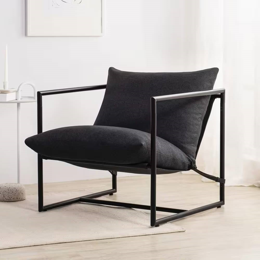 Modern accent chair with metal frame