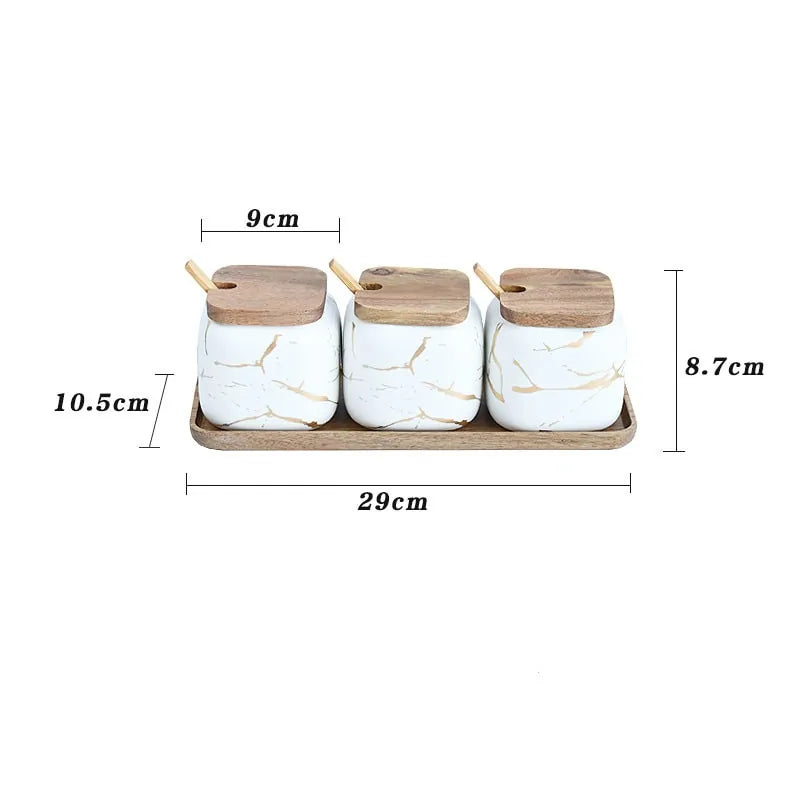 Marble Ceramic Canisters