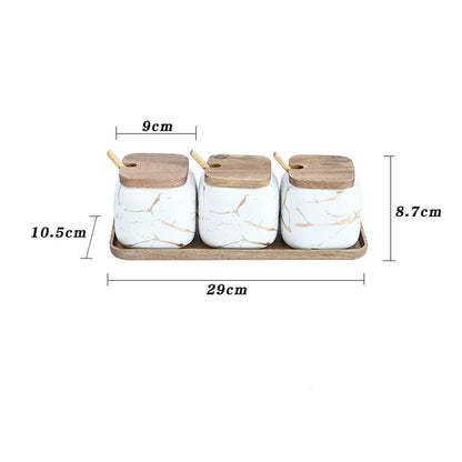 Marble Ceramic Canisters