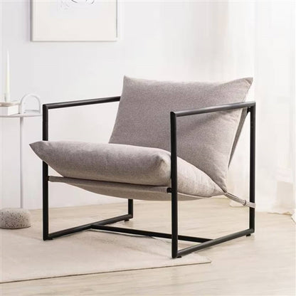 Modern accent chair with metal frame