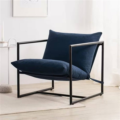 Modern accent chair with metal frame