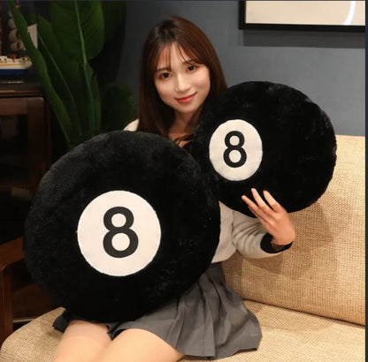 Billiards 8 Ball Plush Pillow