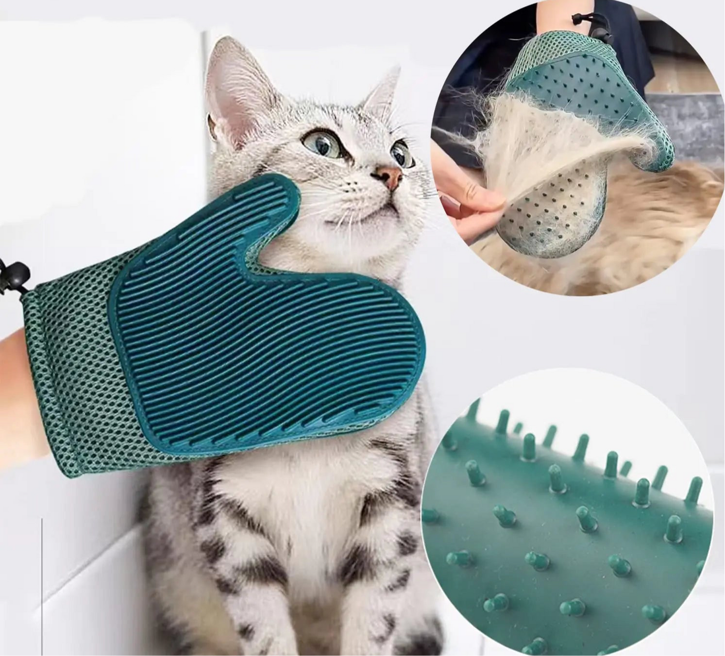 Double Sided Silicone Pet Grooming Glove