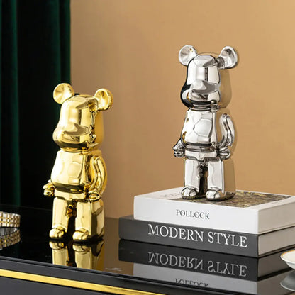 Jade Collectible Ceramic Bear Figurines