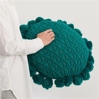 Round Knitted Cushion