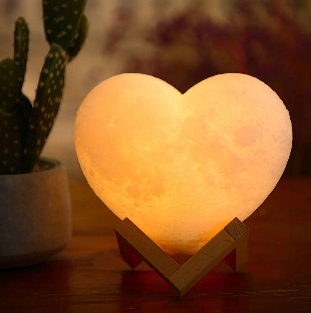 Heart-Shaped Moon Lamp