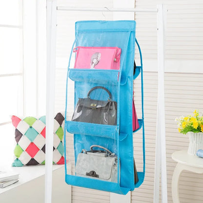 6 Pocket Hanging Handbag Organizer