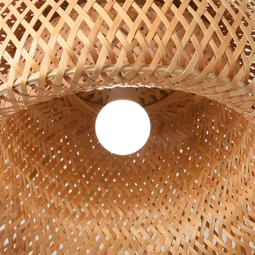 Woven Bamboo Pendant Light