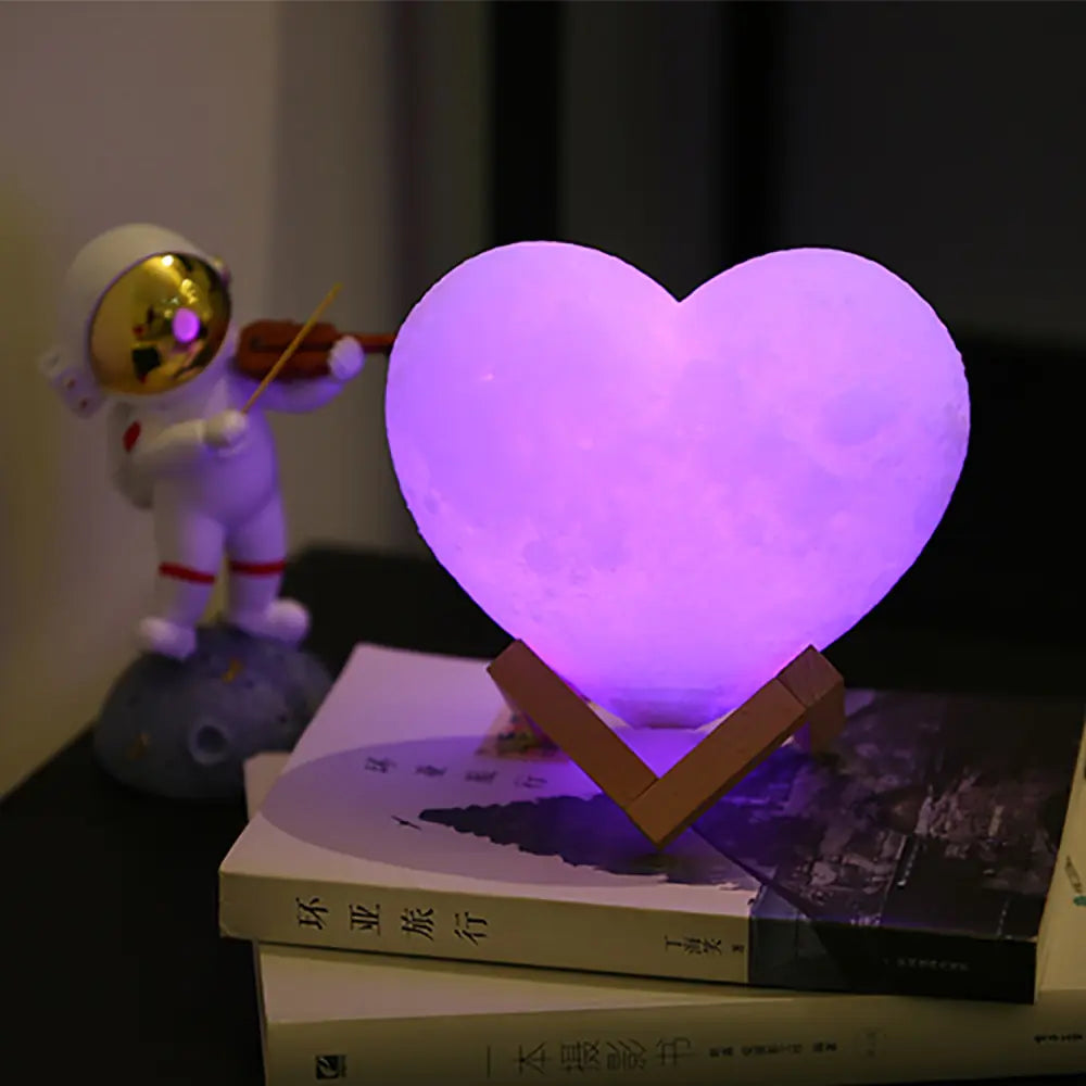 Heart-Shaped Moon Lamp