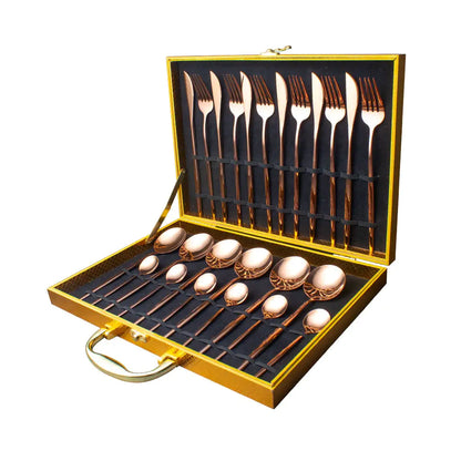 Luxury 24pc Stainless Steel Flatware Set