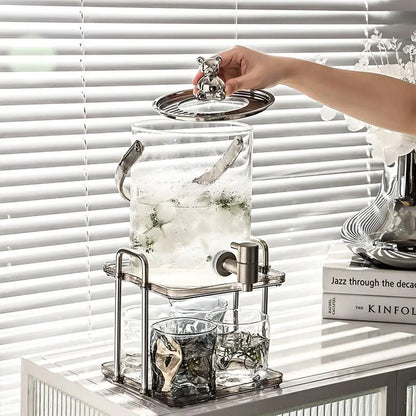 Glass Beverage Dispenser With Stand