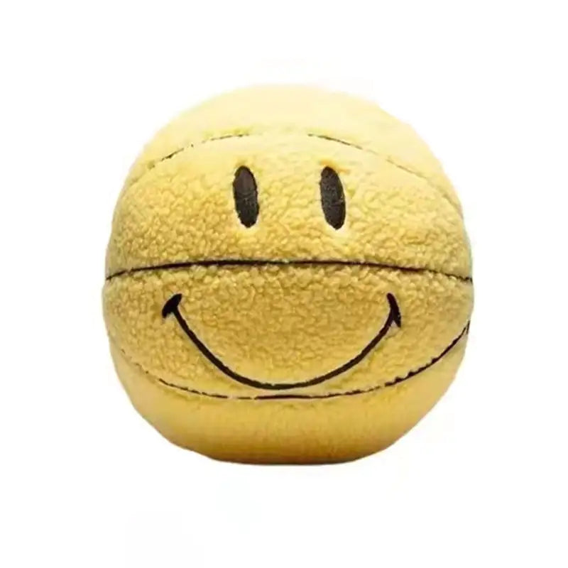 Smiley Basketball Throw Pillow