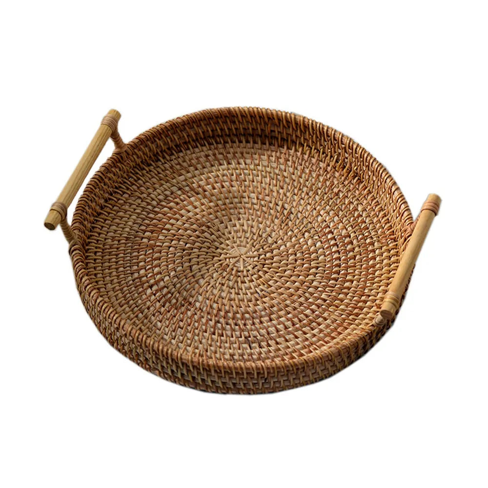 Handwoven Rattan Serving Tray