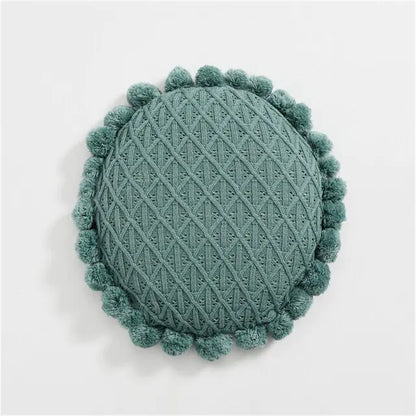 Round Knitted Cushion