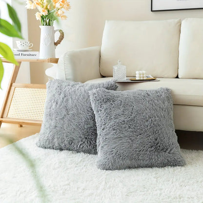 Faux Fur Throw Pillow Covers