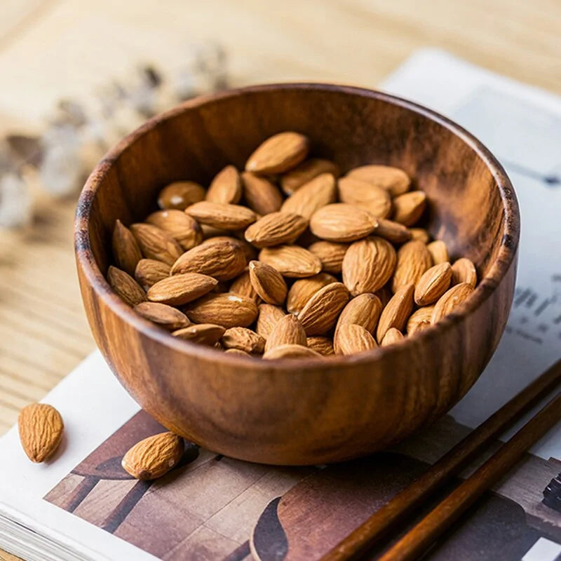 Unpainted Natural Acacia Wooden Bowl