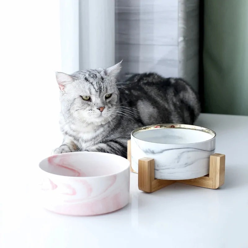 Marble Pet Bowl Set