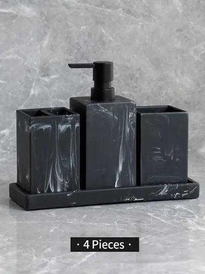 Resin Marble Bathroom Set