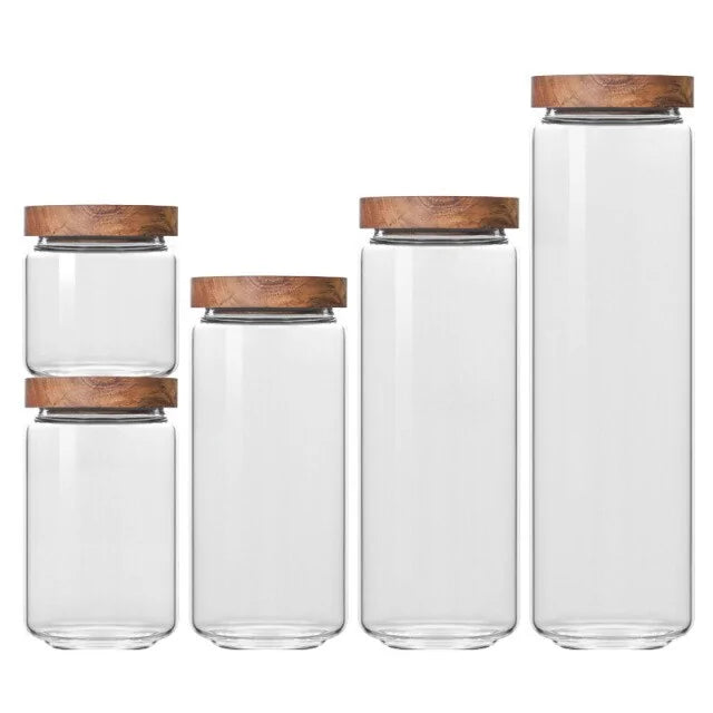 5 piece Glass Jar Set