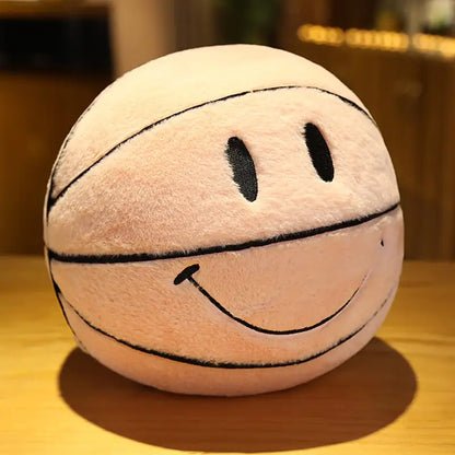 Smiley Basketball Throw Pillow