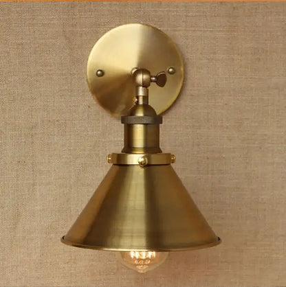 Industrial Style Vintage Brass Wall Lamp