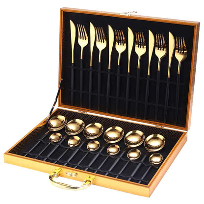 Luxury 24pc Stainless Steel Flatware Set