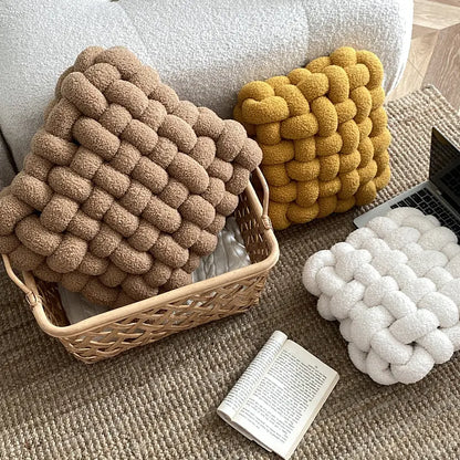 Square woven Knot Cushion