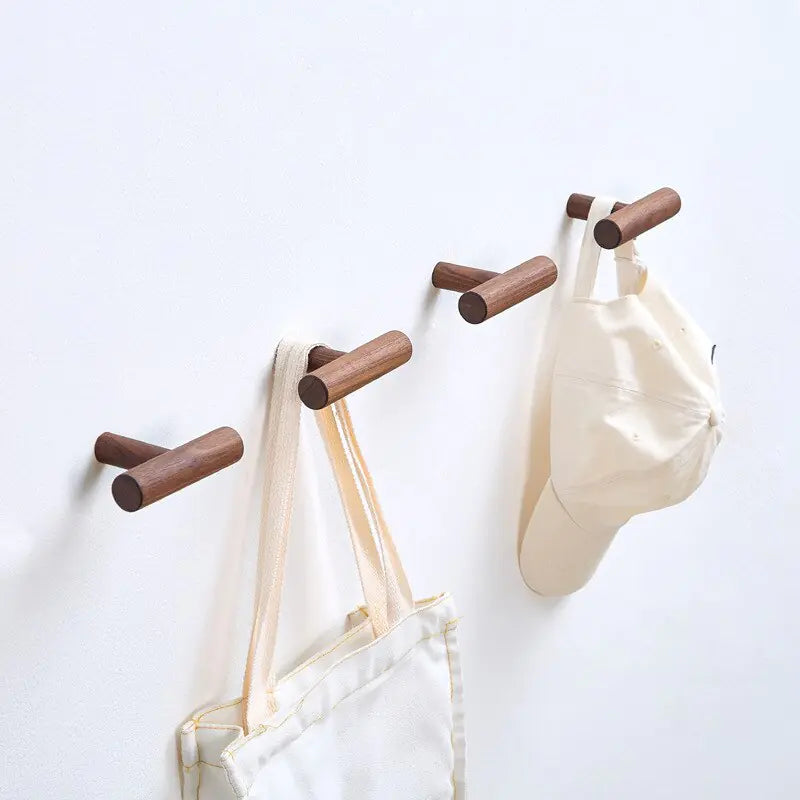 Wooden Coat Hook Key Holder