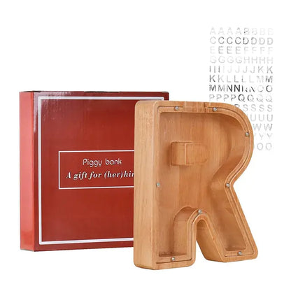 Wooden Letter Piggy Bank