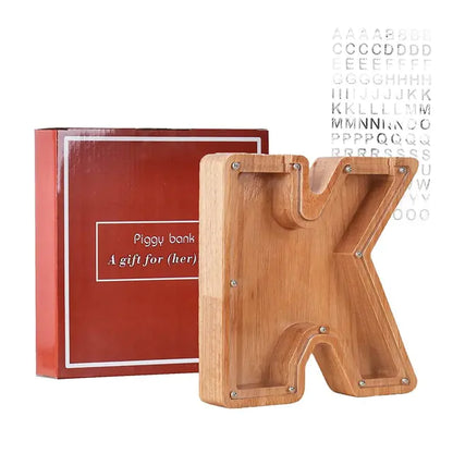 Wooden Letter Piggy Bank