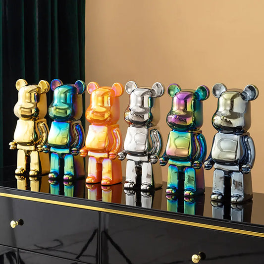 Jade Collectible Ceramic Bear Figurines