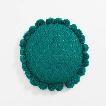 Round Knitted Cushion