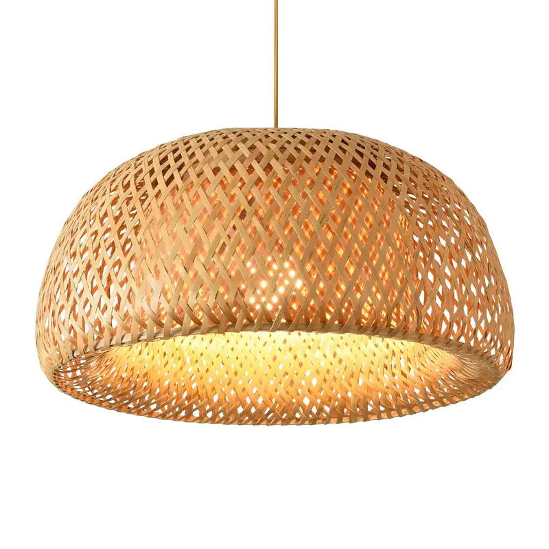 Woven Bamboo Pendant Light