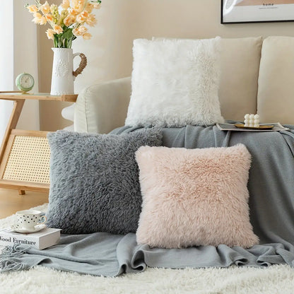 Faux Fur Throw Pillow Covers