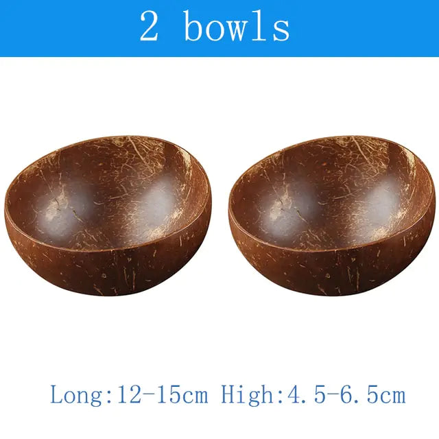 Natural Coconut Bowl Set