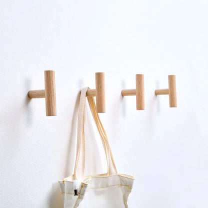 Wooden Coat Hook Key Holder