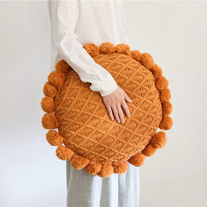 Round Knitted Cushion