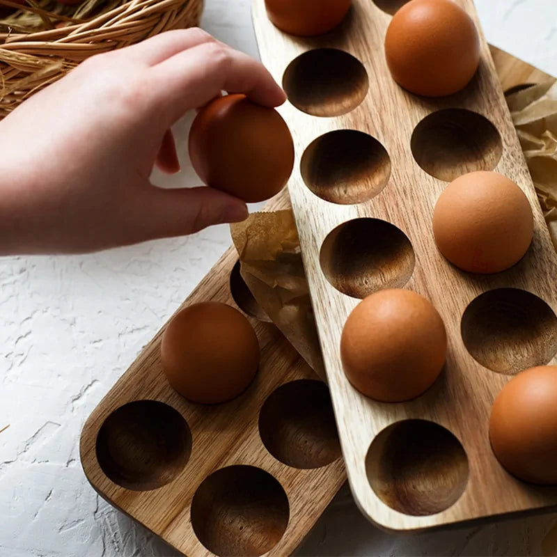 Japanese Style Wooden Egg Storage Box