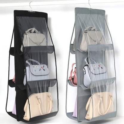 6 Pocket Hanging Handbag Organizer