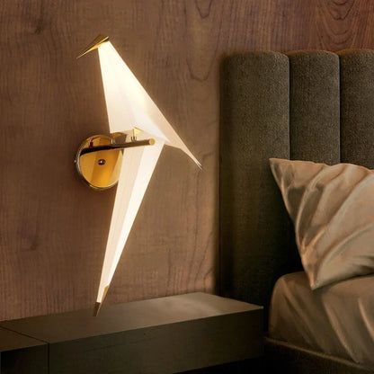 Origami Paper Crane Wall Lamp