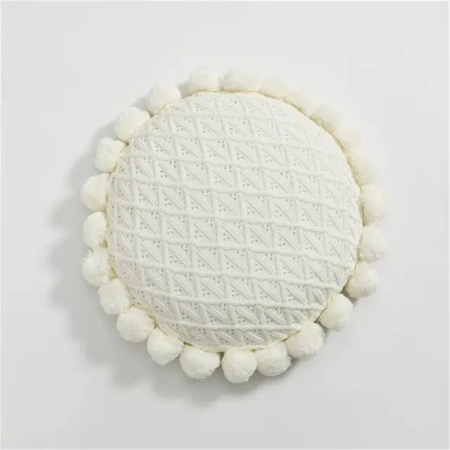 Round Knitted Cushion