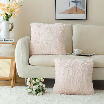 Faux Fur Throw Pillow Covers