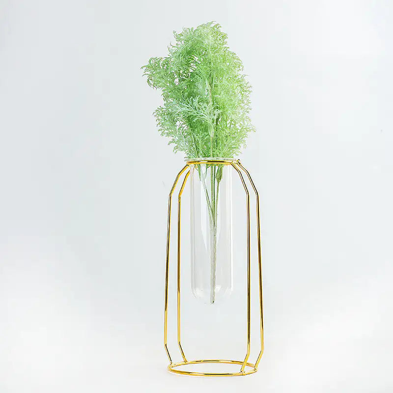 Golden Hydroponic Vase