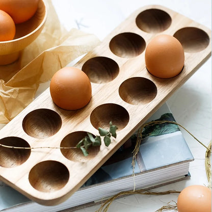 Japanese Style Wooden Egg Storage Box